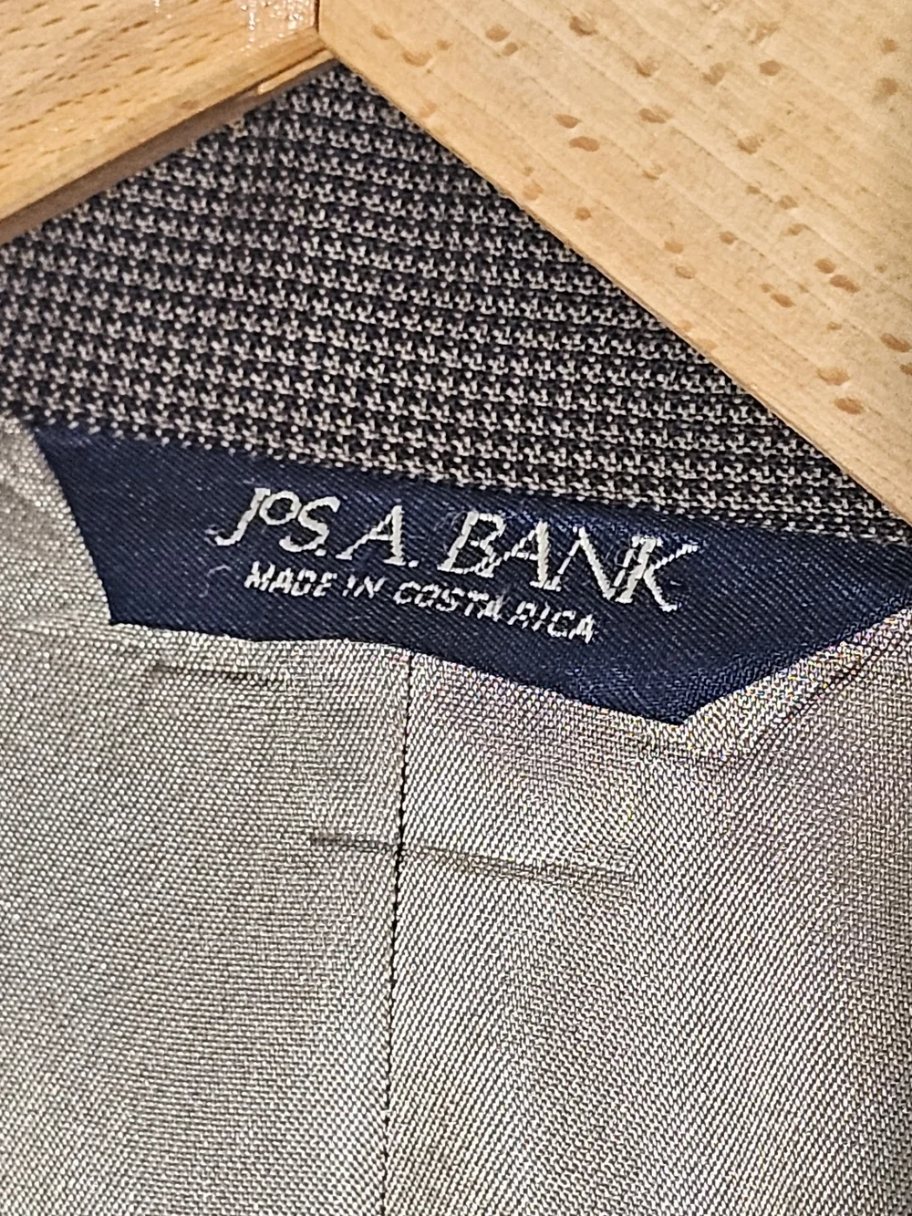 Jos A Bank Business Express Custom Fit 46L Brown Houndstooth Check Pure WoolSuit
